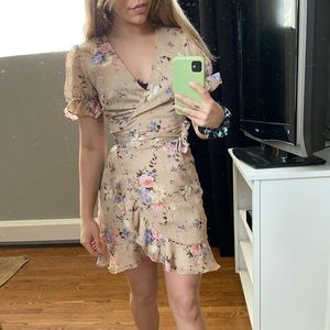 Gently worn floral spring/summer wrap dress